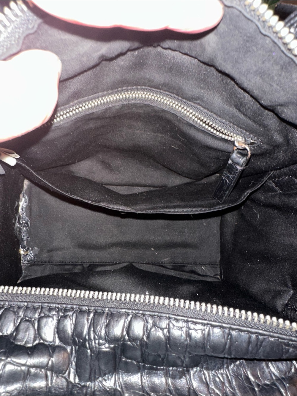 Marc Jacobs Black Croc-Embossed Tote Bag - Picture 4 of 9